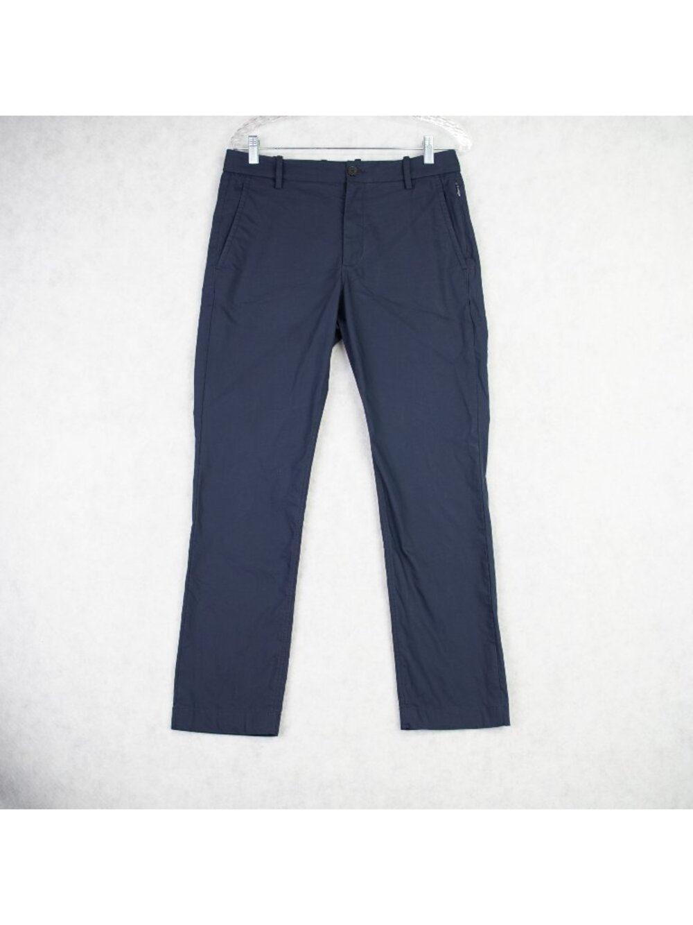 Kit and Ace Mens Navigator Slim Fit Commute Pants Size 30x28 Navy Blue Stretch